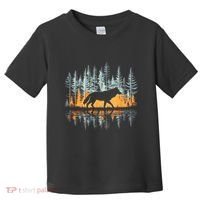 Graphic Wolf Forest Nature Wildlife Outdoor Toddler T-Shirt thumb 0