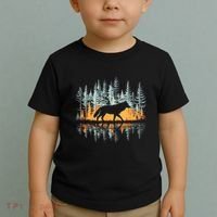 Graphic Wolf Forest Nature Wildlife Outdoor Toddler T-Shirt thumb 2
