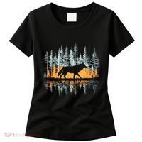 Graphic Wolf Forest Nature Wildlife Outdoor Women's T-Shirt thumb 0