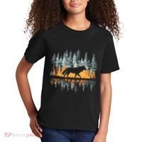 Graphic Wolf Forest Nature Wildlife Outdoor Kids T-Shirt thumb 2