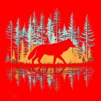 Graphic Wolf Forest Nature Wildlife Outdoor Santa Hat thumb 1