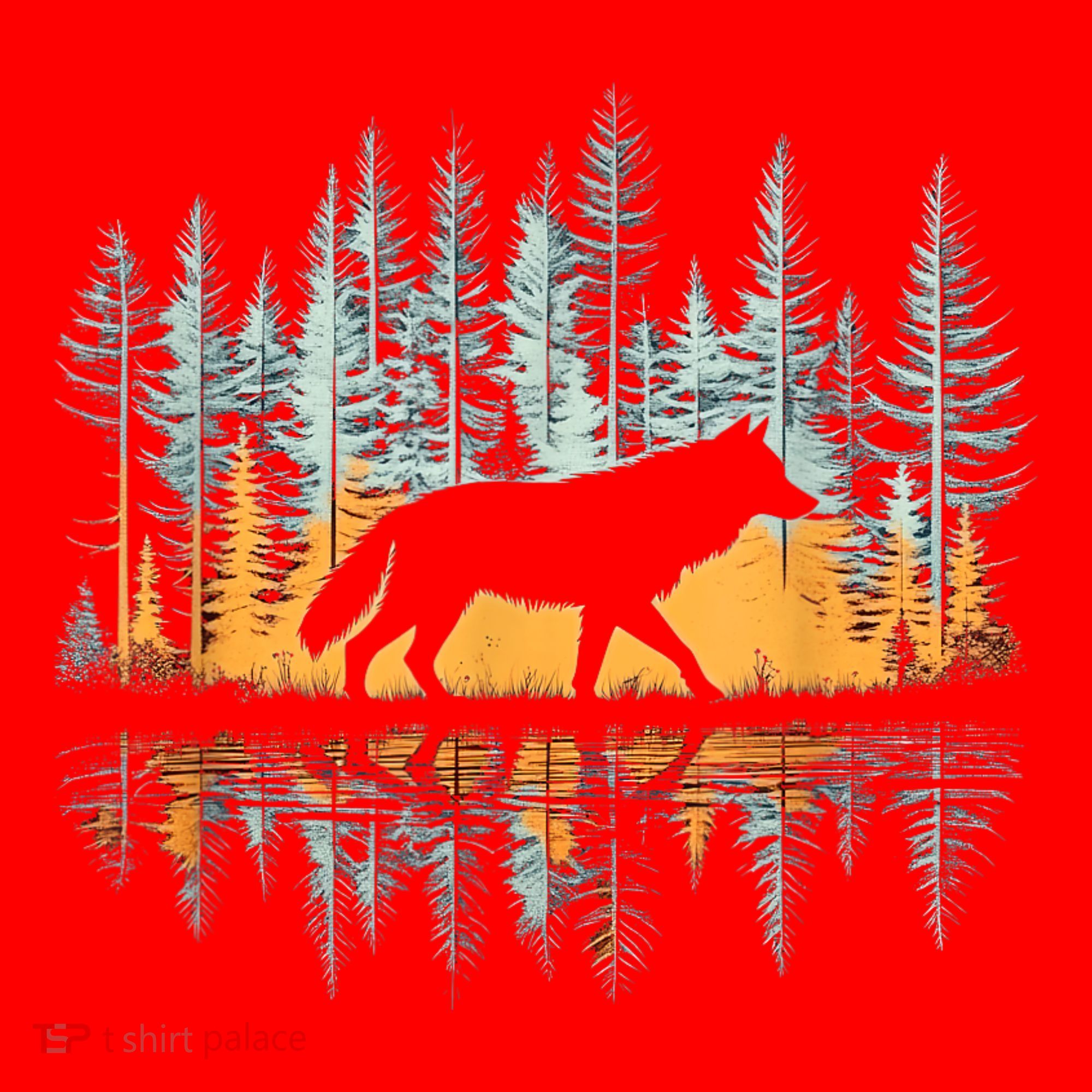 Graphic Wolf Forest Nature Wildlife Outdoor Santa Hat