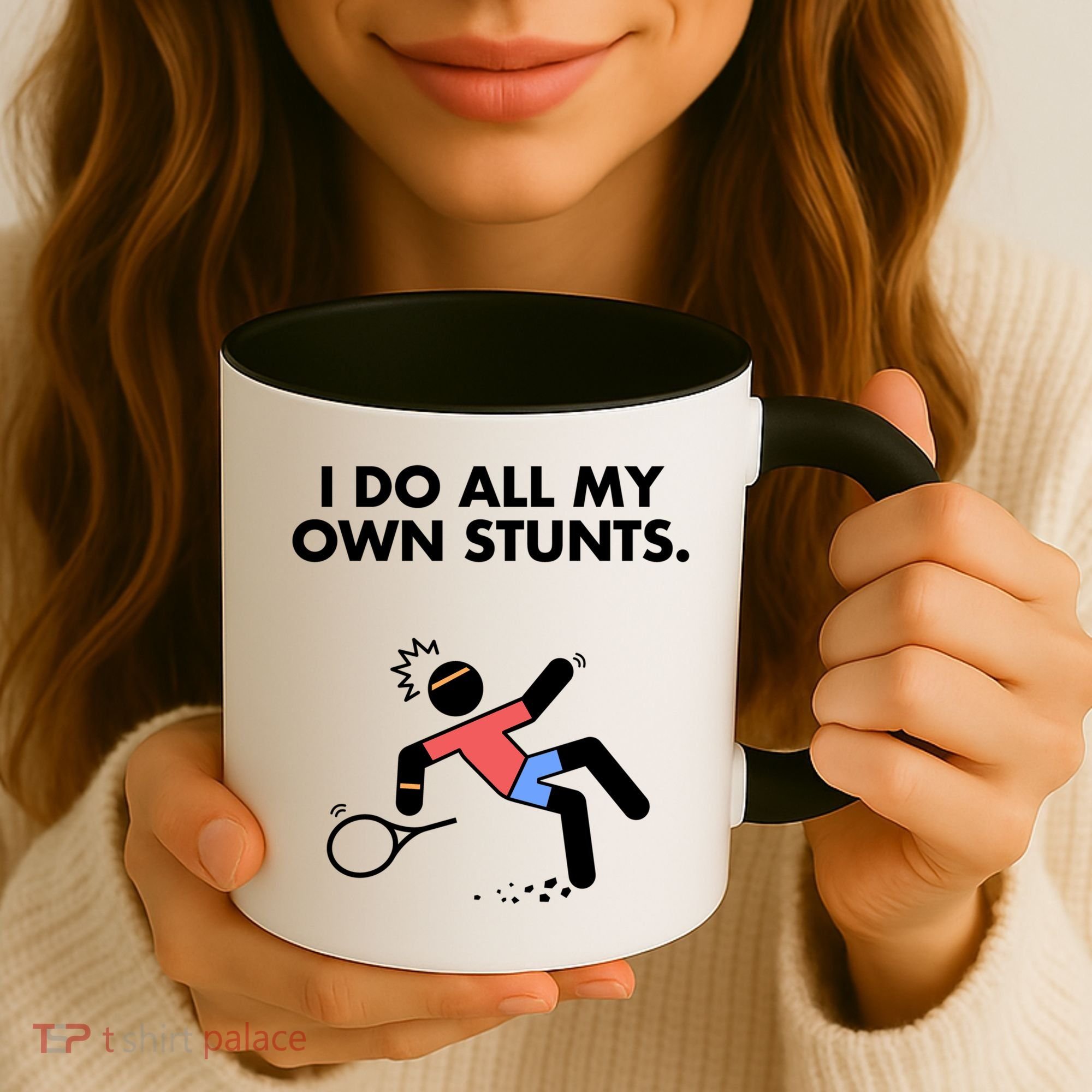 Get Well Funny Tennis Accident I Do My Own Stunts Gift Coffee Mug
