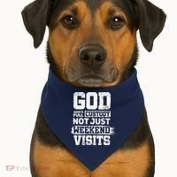 God Wants Full Custody Not Just Weekend Visits USA-Made Doggie Bandana thumb 1