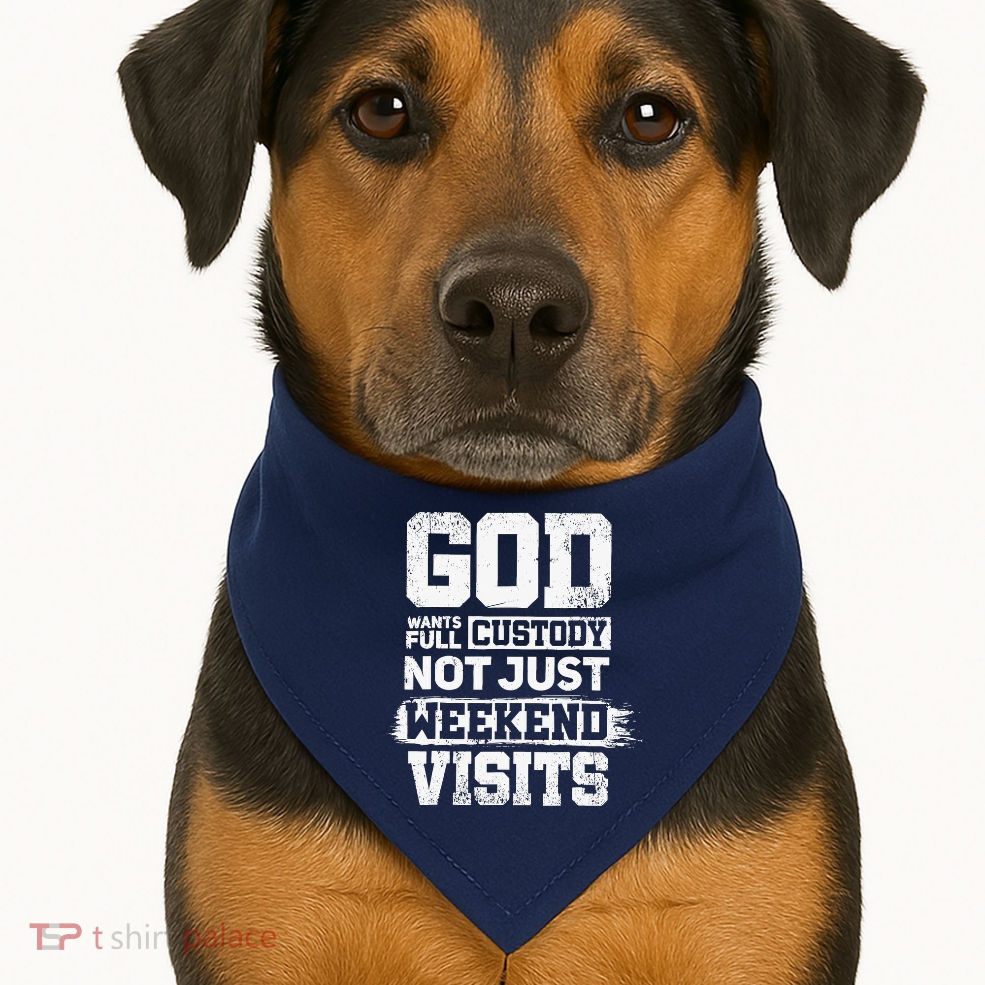 God Wants Full Custody Not Just Weekend Visits USA-Made Doggie Bandana