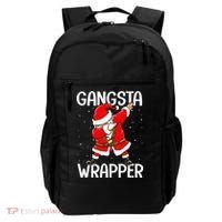 Gangsta Wrapper Funny Dabbing Santa Christmas Backpack thumb 0