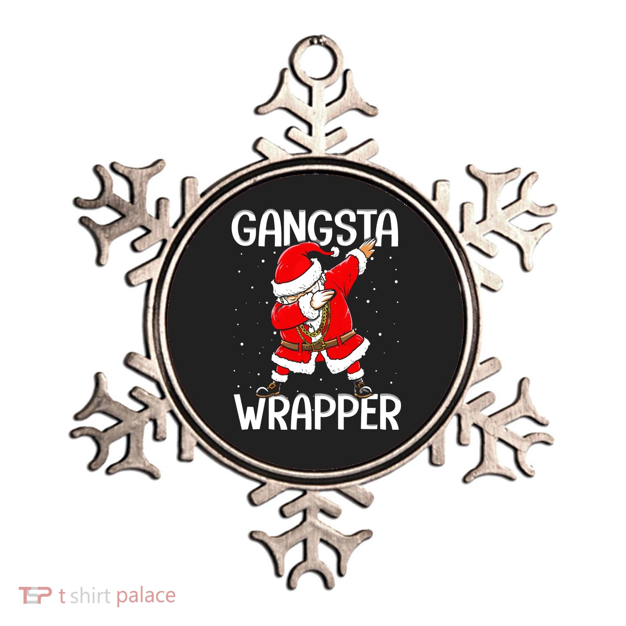 Gangsta Wrapper Funny Dabbing Santa Christmas Ornament