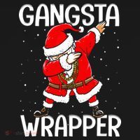 Gangsta Wrapper Funny Dabbing Santa Christmas Ornament thumb 1