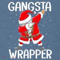 Gangsta Wrapper Funny Dabbing Santa Christmas Comfort Colors Garment-Dyed Hooded Sweatshirt thumb 2