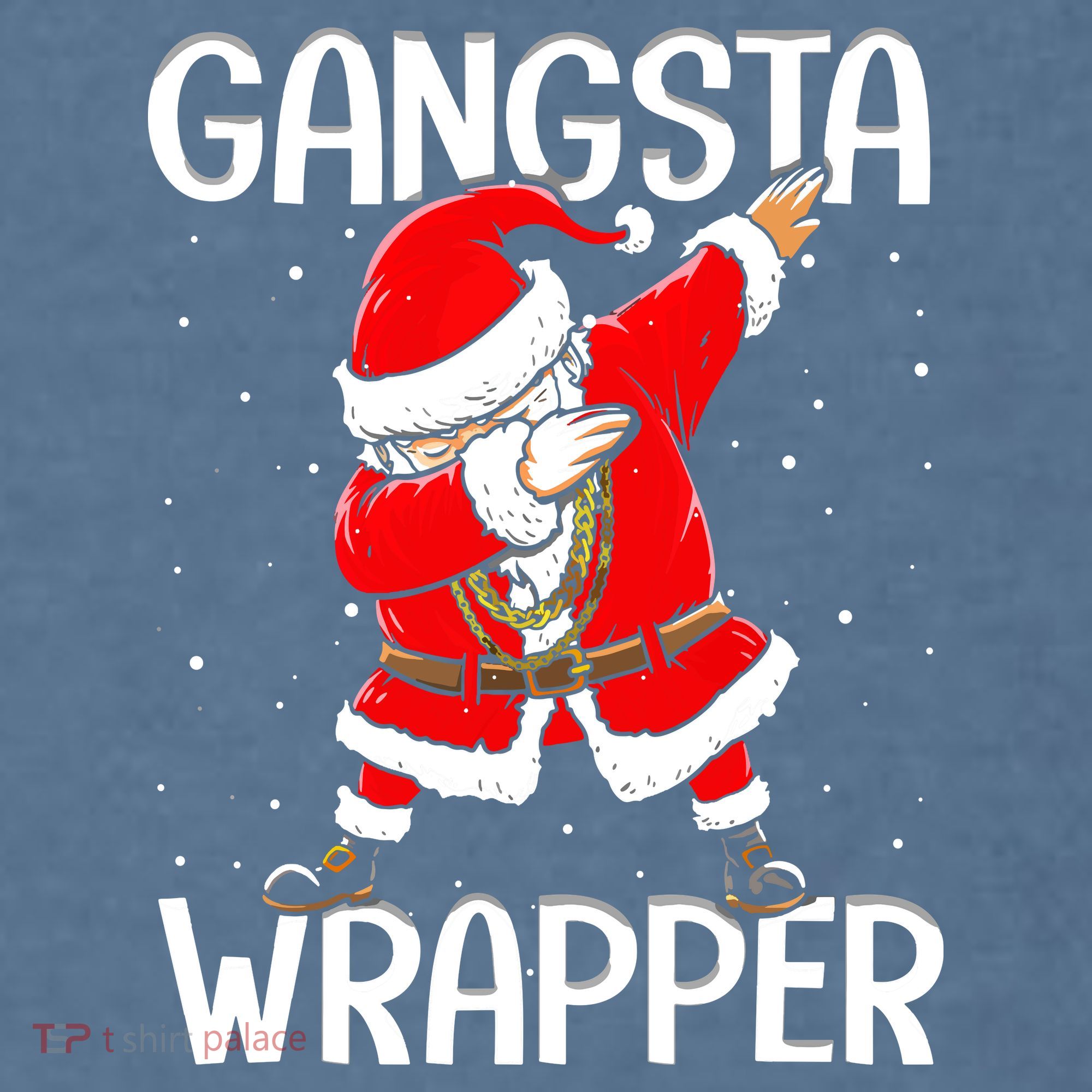 Gangsta Wrapper Funny Dabbing Santa Christmas Comfort Colors Garment-Dyed Hooded Sweatshirt