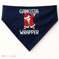 Gangsta Wrapper Funny Dabbing Santa Christmas USA-Made Doggie Bandana thumb 0