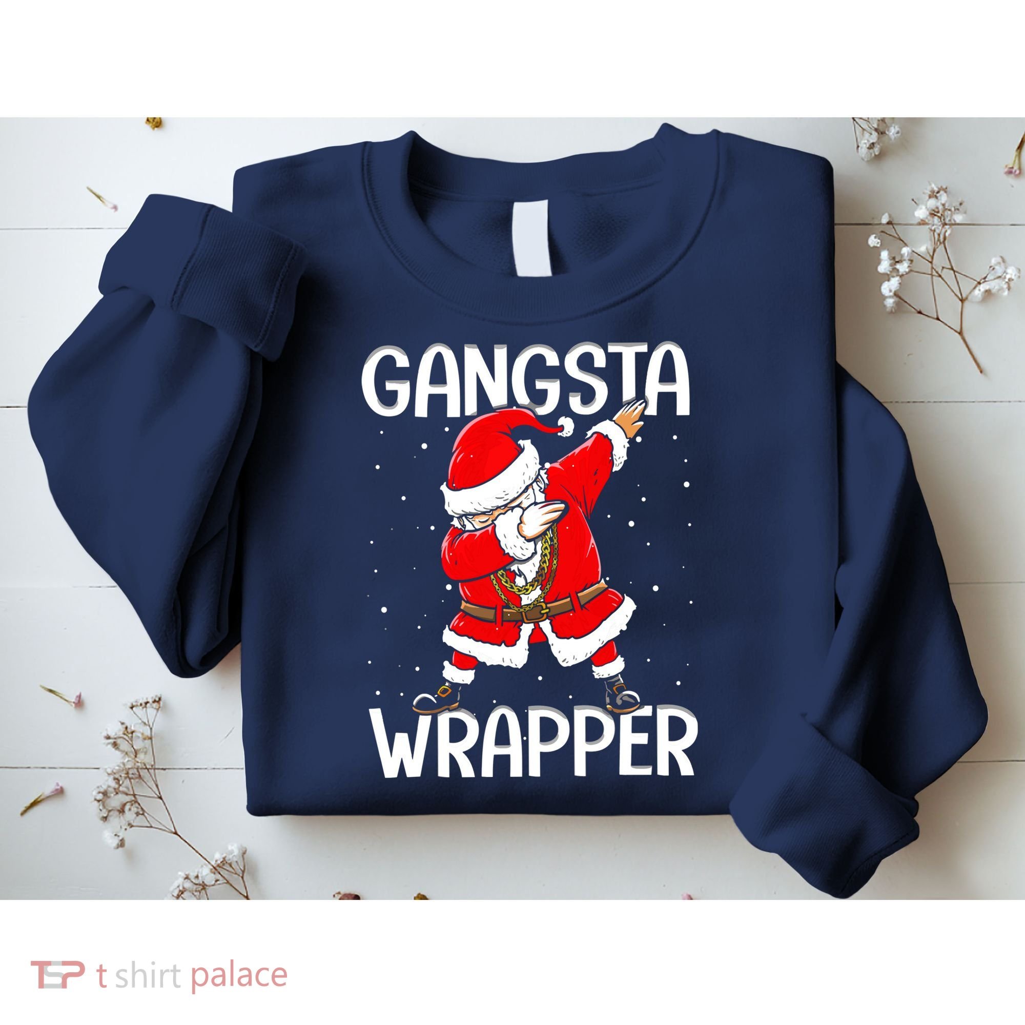 Gangsta Wrapper Funny Dabbing Santa Christmas Sweatshirt