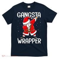 Gangsta Wrapper Funny Dabbing Santa Christmas T-Shirt thumb 0