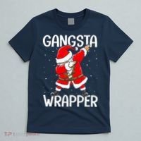 Gangsta Wrapper Funny Dabbing Santa Christmas T-Shirt thumb 5