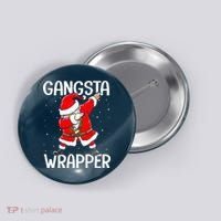 Gangsta Wrapper Funny Dabbing Santa Christmas Button thumb 0