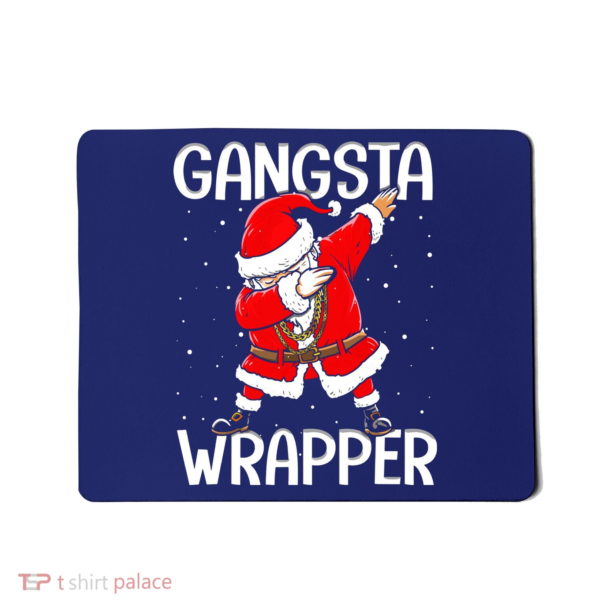 Gangsta Wrapper Funny Dabbing Santa Christmas Mousepad