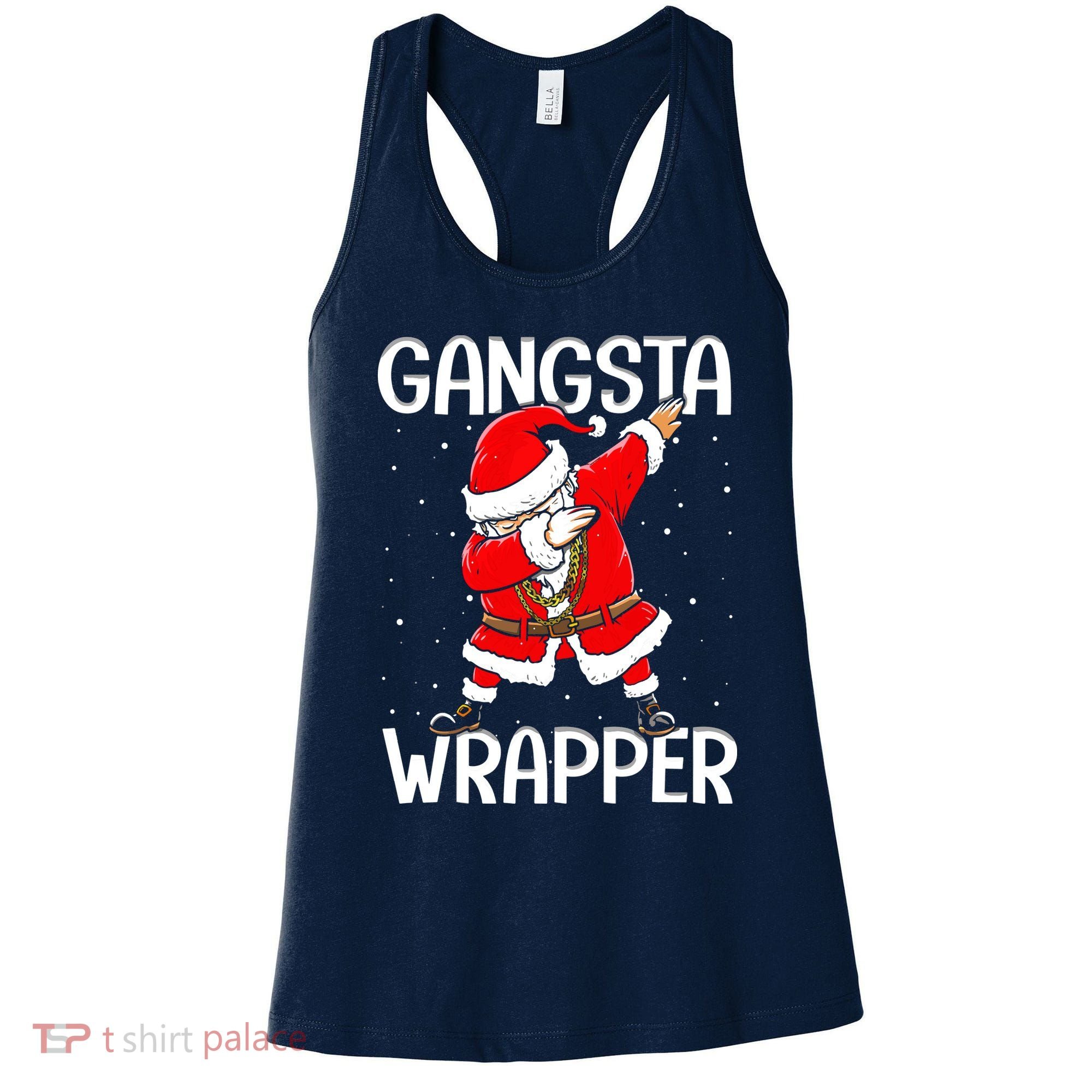 Gangsta Wrapper Funny Dabbing Santa Christmas Women's Tank Top