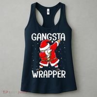 Gangsta Wrapper Funny Dabbing Santa Christmas Women's Tank Top thumb 3
