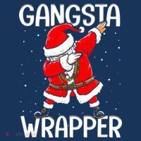 Gangsta Wrapper Funny Dabbing Santa Christmas Women's Tank Top thumb 5