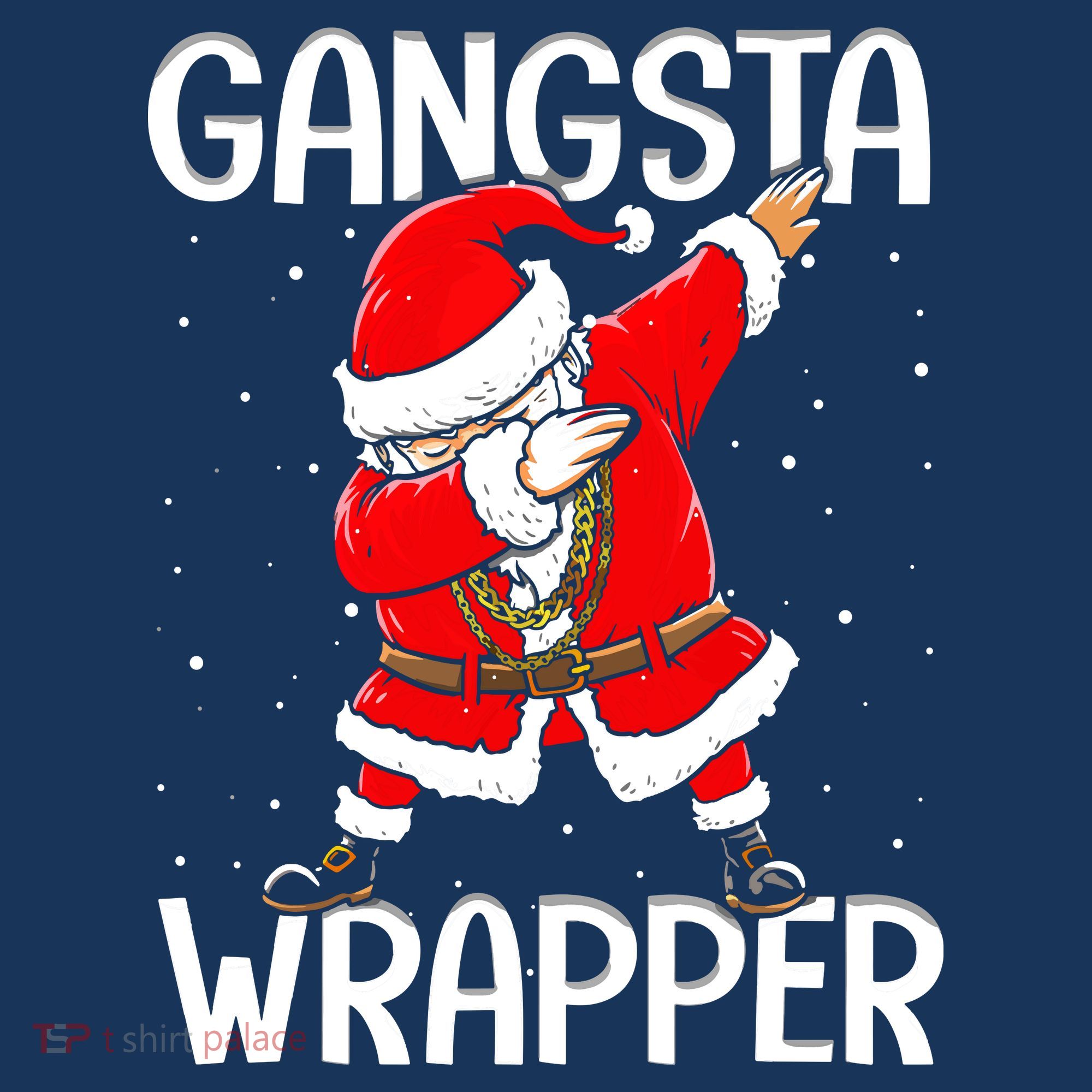 Gangsta Wrapper Funny Dabbing Santa Christmas Women's Tank Top