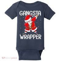 Gangsta Wrapper Funny Dabbing Santa Christmas Baby Bodysuit thumb 0