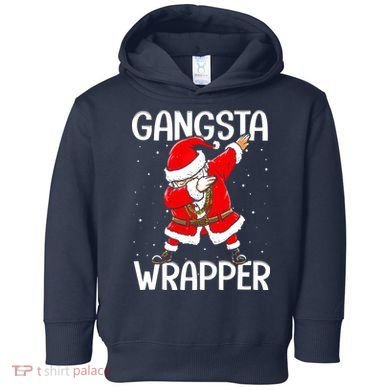 Gangsta Wrapper Funny Dabbing Santa Christmas Toddler Hoodie