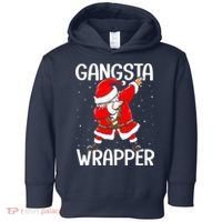 Gangsta Wrapper Funny Dabbing Santa Christmas Toddler Hoodie thumb 0