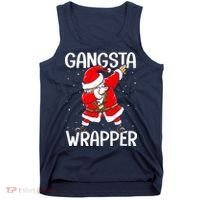 Gangsta Wrapper Funny Dabbing Santa Christmas Tank Top thumb 0