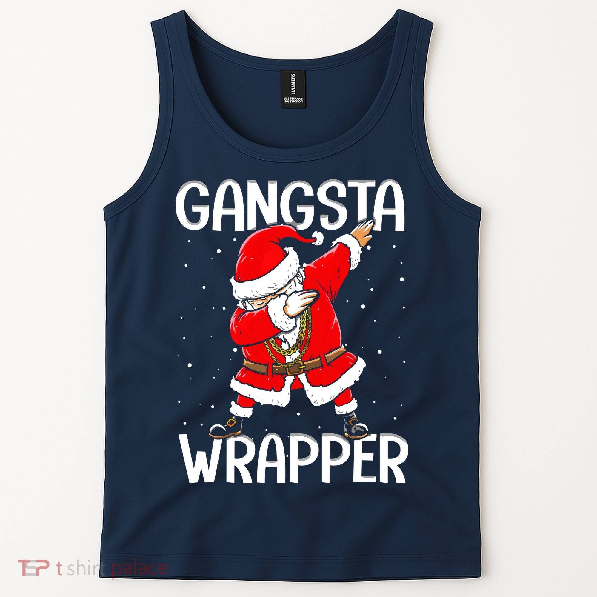 Gangsta Wrapper Funny Dabbing Santa Christmas Tank Top