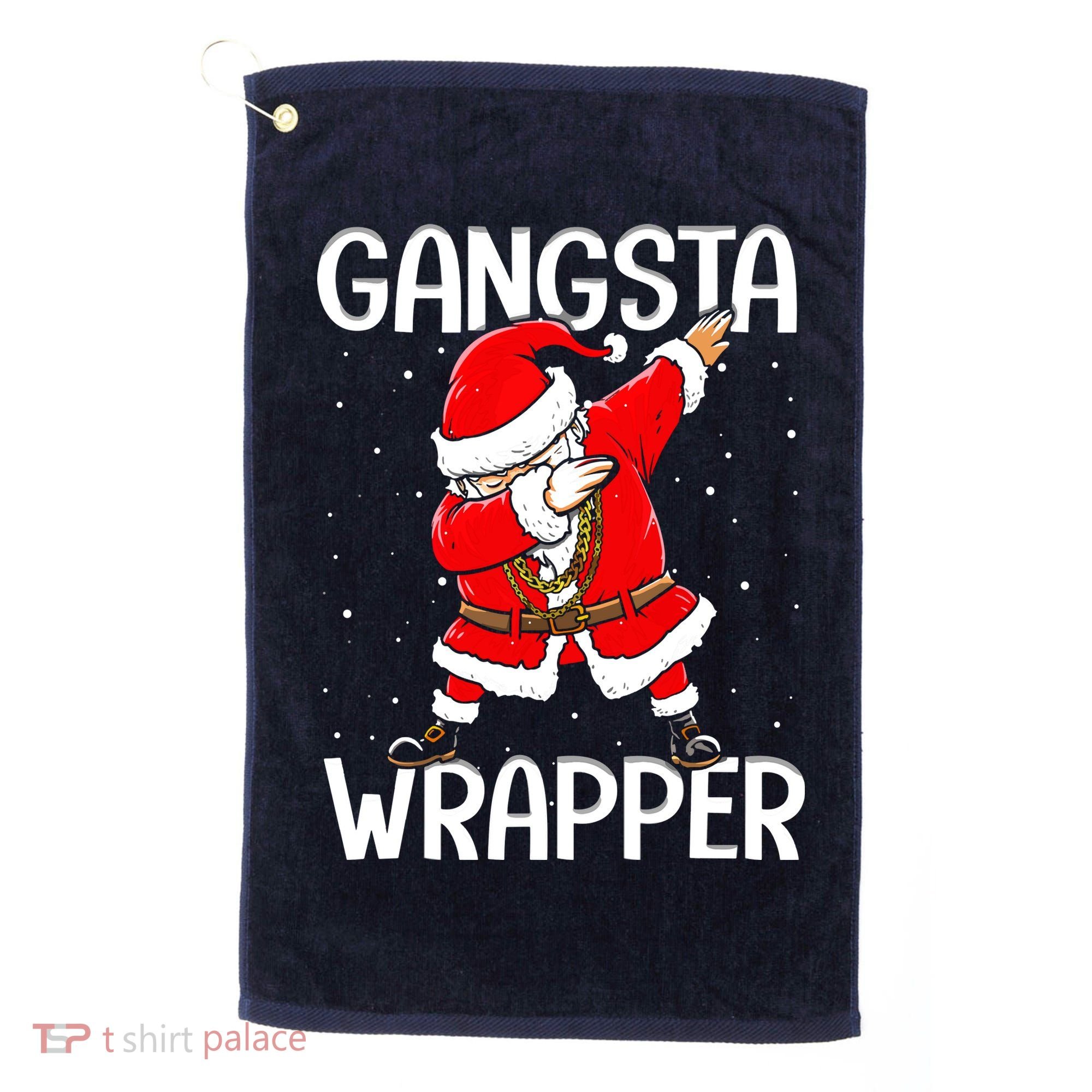 Gangsta Wrapper Funny Dabbing Santa Christmas Golf Towel