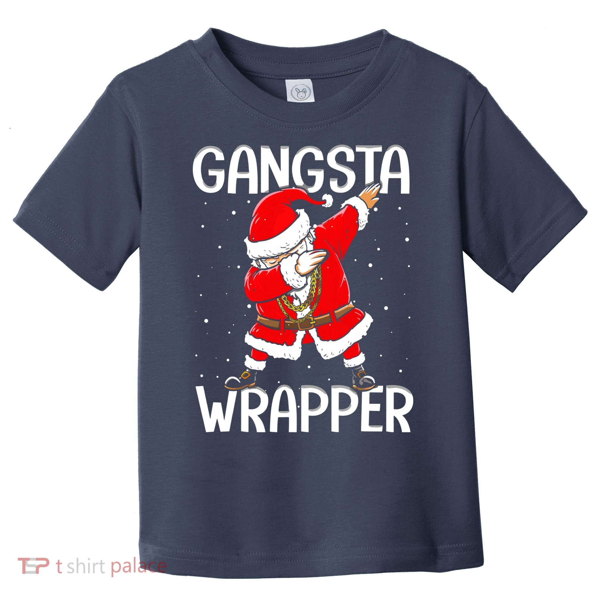 Gangsta Wrapper Funny Dabbing Santa Christmas Toddler T-Shirt