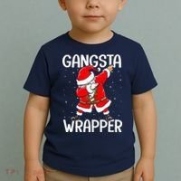 Gangsta Wrapper Funny Dabbing Santa Christmas Toddler T-Shirt thumb 2