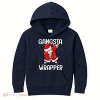 Gangsta Wrapper Funny Dabbing Santa Christmas Kids Hoodie thumb 0