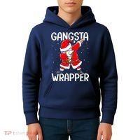 Gangsta Wrapper Funny Dabbing Santa Christmas Kids Hoodie thumb 4