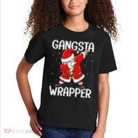 Gangsta Wrapper Funny Dabbing Santa Christmas Kids T-Shirt thumb 2
