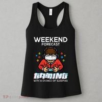 Gamer Weekend Forecast Gaming Sleeping Women's Tank Top thumb 3