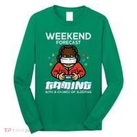 Gamer Weekend Forecast Gaming Sleeping Long Sleeve Shirt thumb 0