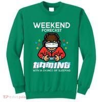 Gamer Weekend Forecast Gaming Sleeping Sweatshirt thumb 0
