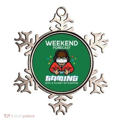 Gamer Weekend Forecast Gaming Sleeping Ornament