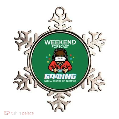 Gamer Weekend Forecast Gaming Sleeping Ornament