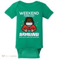 Gamer Weekend Forecast Gaming Sleeping Baby Bodysuit thumb 0
