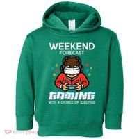 Gamer Weekend Forecast Gaming Sleeping Toddler Hoodie thumb 0
