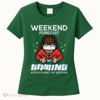 Gamer Weekend Forecast Gaming Sleeping Women's T-Shirt thumb 0