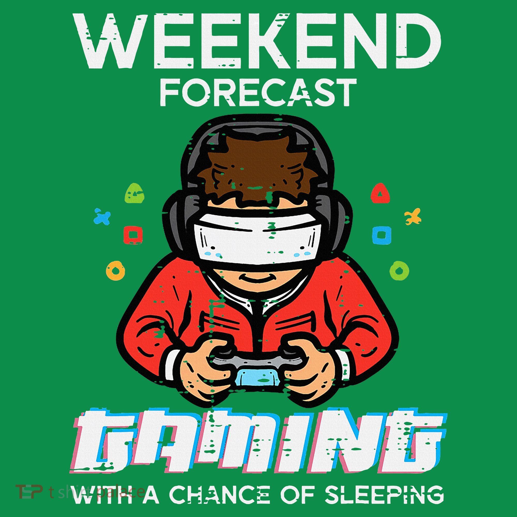 Gamer Weekend Forecast Gaming Sleeping Kids Hoodie
