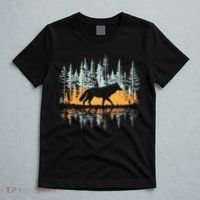 Graphic Wolf Forest Nature Wildlife Outdoor T-Shirt thumb 5