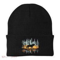 Graphic Wolf Forest Nature Wildlife Outdoor Beanie thumb 0