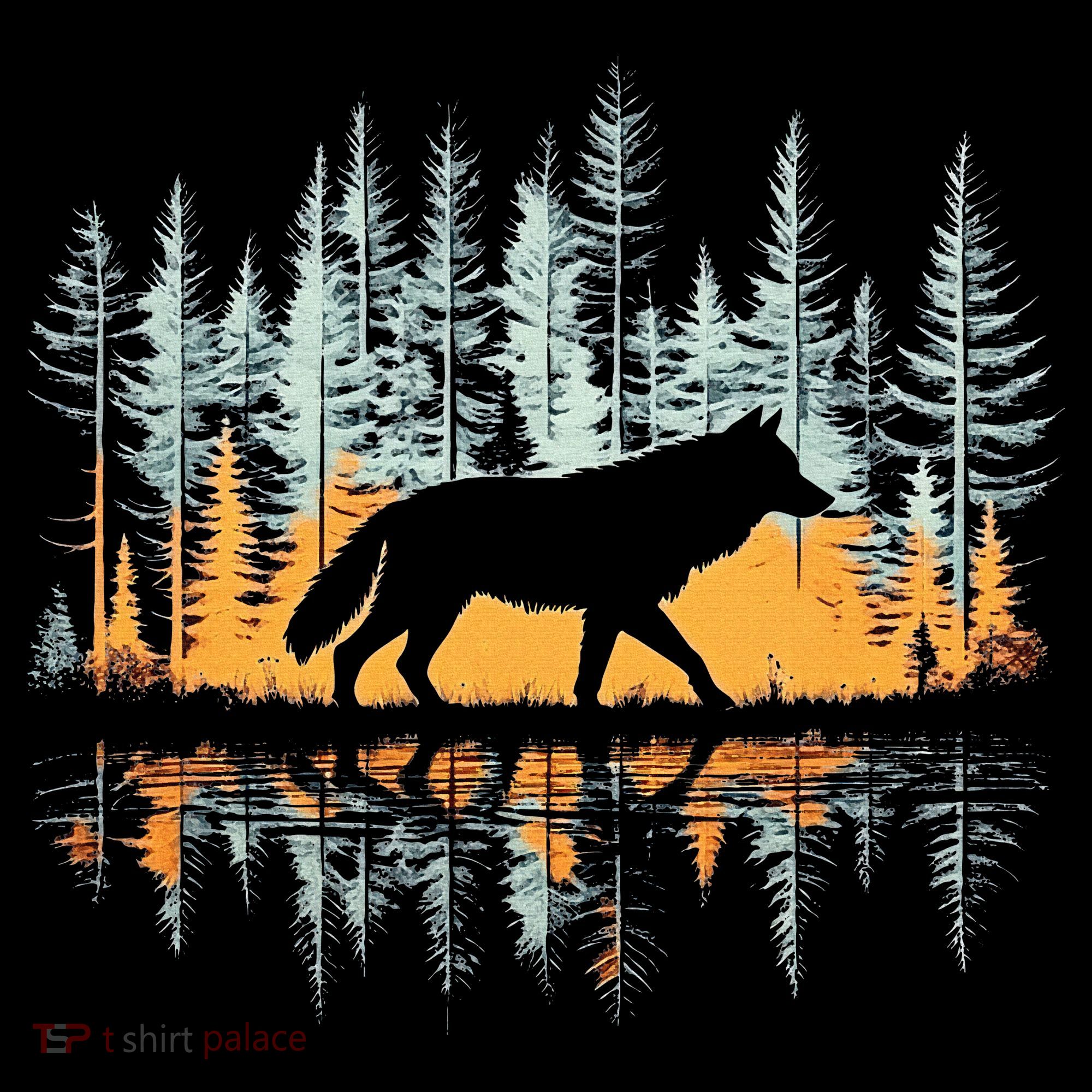 Graphic Wolf Forest Nature Wildlife Outdoor Women's Hoodie