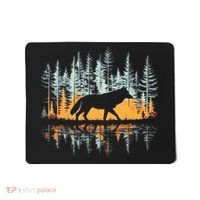 Graphic Wolf Forest Nature Wildlife Outdoor Mousepad thumb 0
