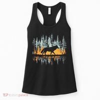 Graphic Wolf Forest Nature Wildlife Outdoor Women's Tank Top thumb 0