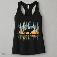 Graphic Wolf Forest Nature Wildlife Outdoor Women's Tank Top thumb 3
